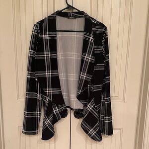 Plaid Black and White Women's Jacket